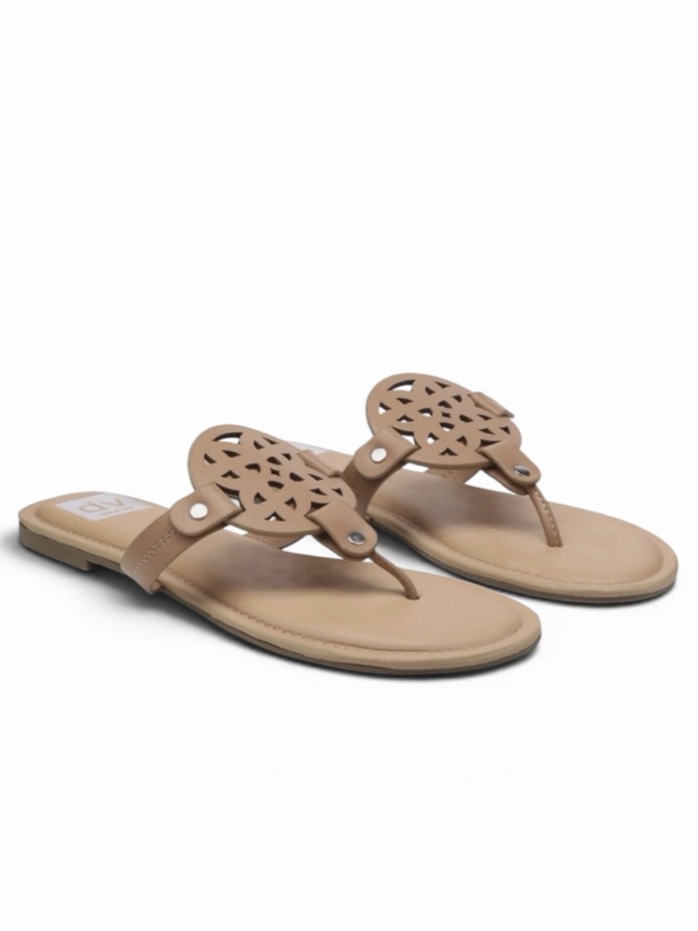 DV by Dolce Vita “Juleat” Studded Thong Sandals — Women’s Size 7.5 — Beige — New